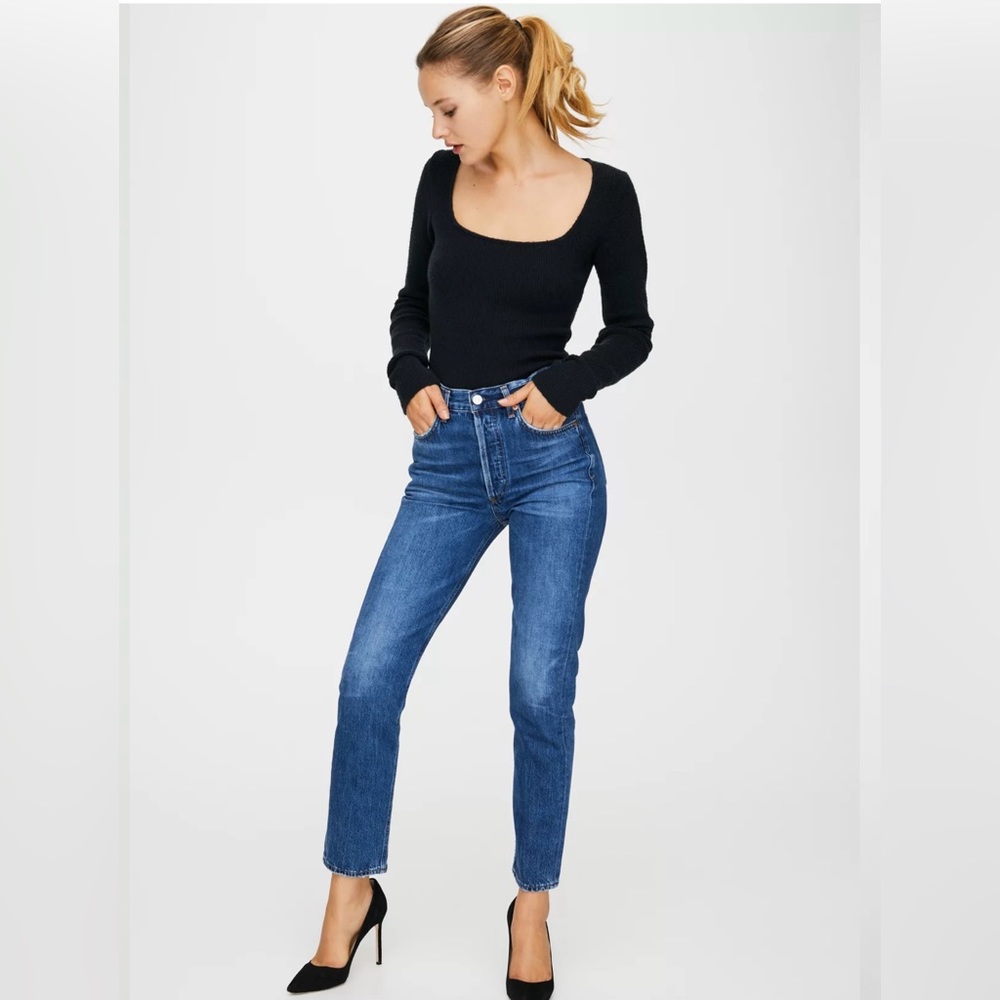 Citizens of Humanity Charlotte High Rise Straight Jeans in Hold On